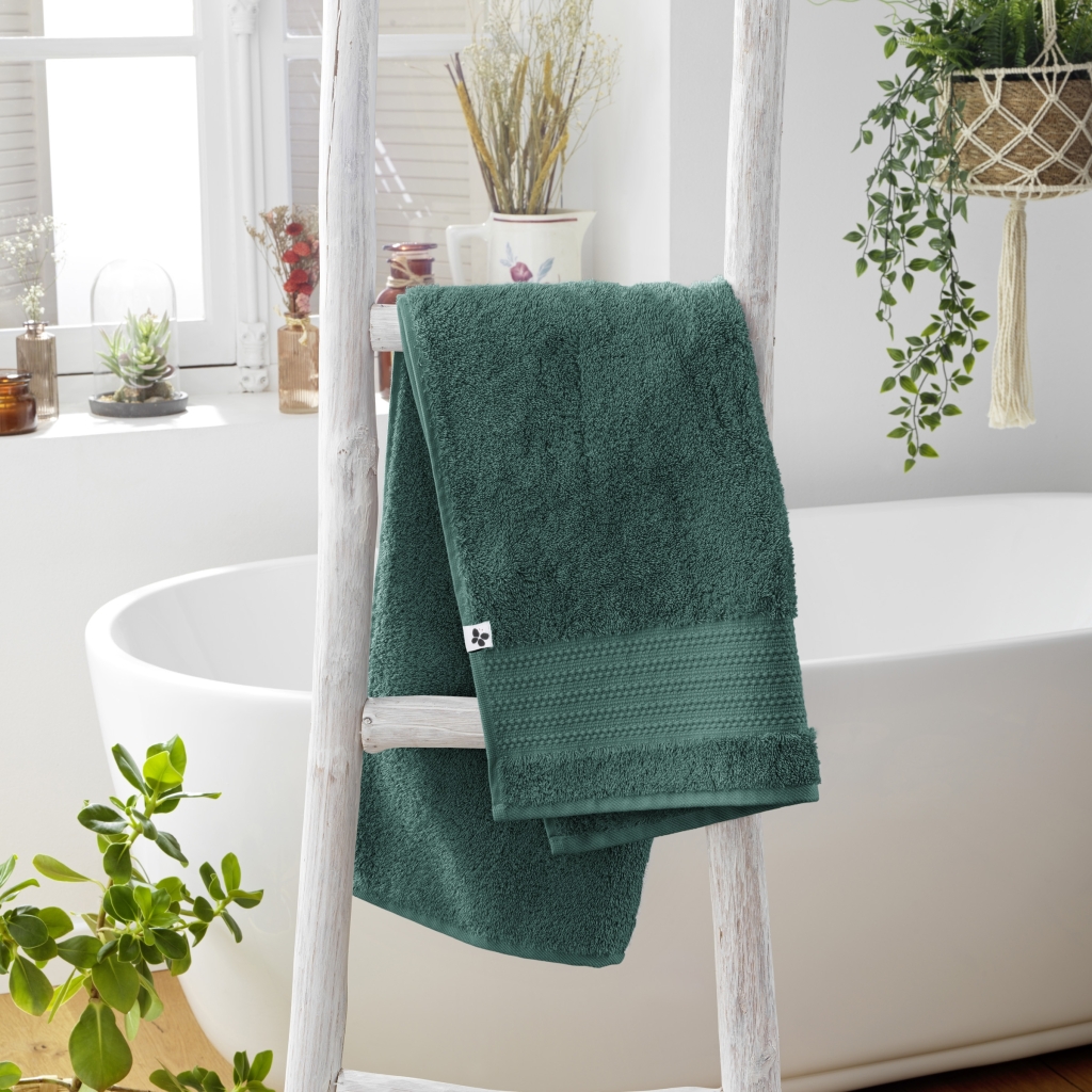 Serviette de toilette 50 x 90 cm – Coton Épais 600 g/m² – Garance Emeraude