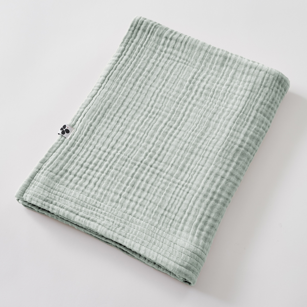 Drap de Bain 90 x 150 cm - Double Gaze de Coton 220 g/m² - Gaia Eucalyptus