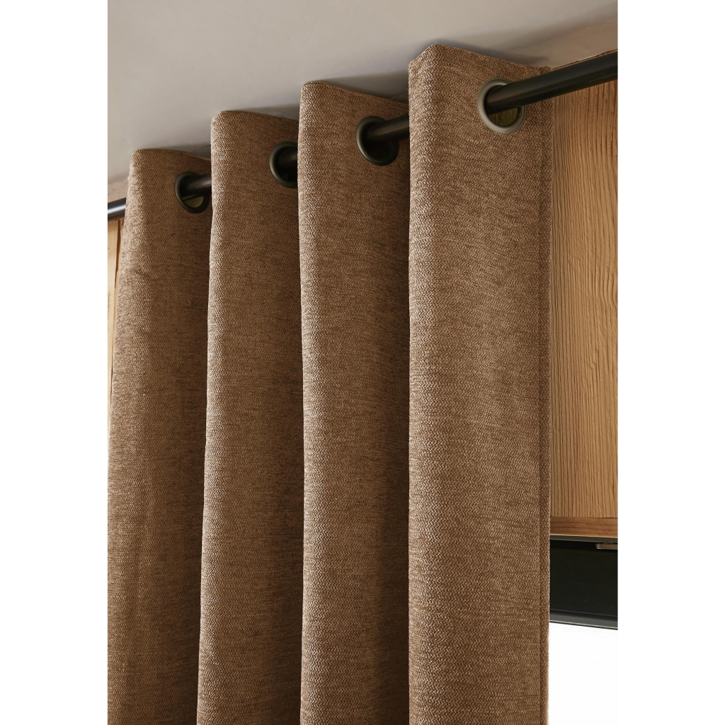 Rideau Petite Hauteur 140 x 180 cm – Occultant Doublé Polaire – Bjorn Camel