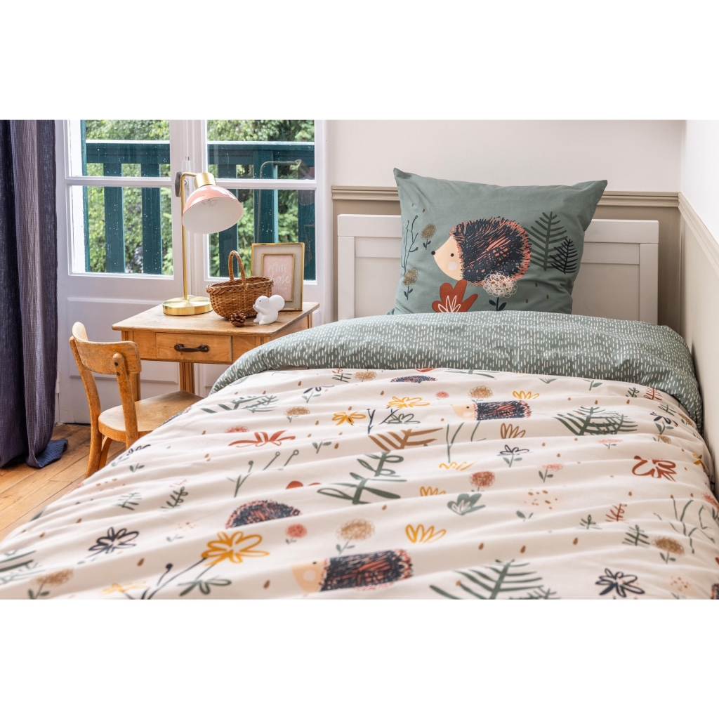 Housse de couette + 2 taies d'oreiller 200 x 200 cm coton 57 fils Polisson