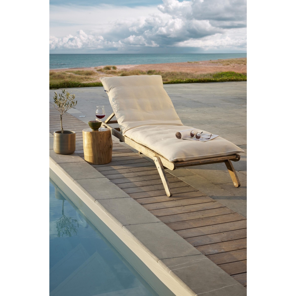 housse de bain de soleil 70 x 190 cm polypropylène naïa ecume