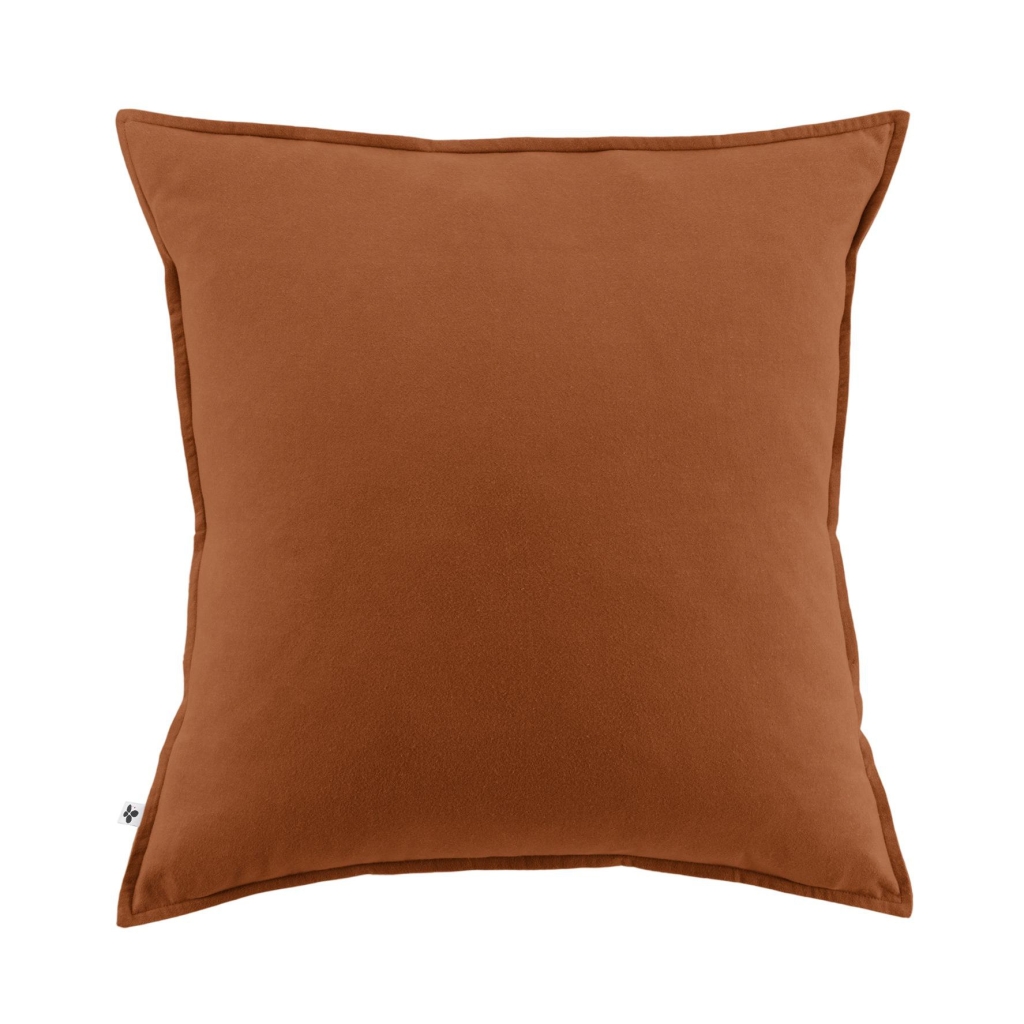 Taie d’oreiller 63 x 63 cm – Flanelle chaude – Collection Candice – Coloris Tomette