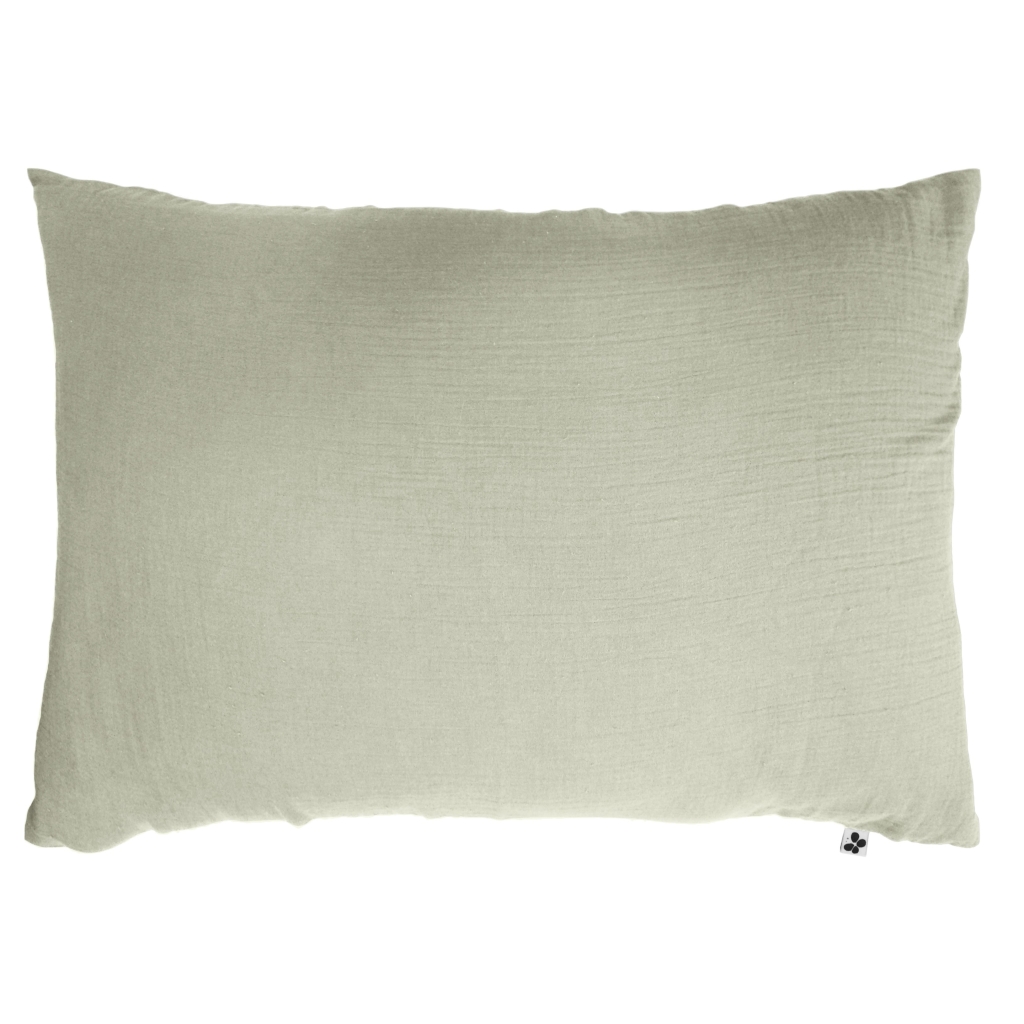 Taie d'oreiller en double gaze de coton – 50 x 70 cm – Vert d'eau