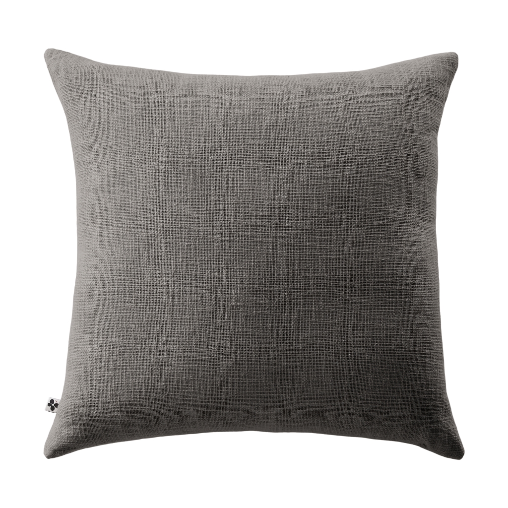 Coussin Déhoussable 45 x 45 cm – 100 % Coton Texturé – Sixtine Ardoise