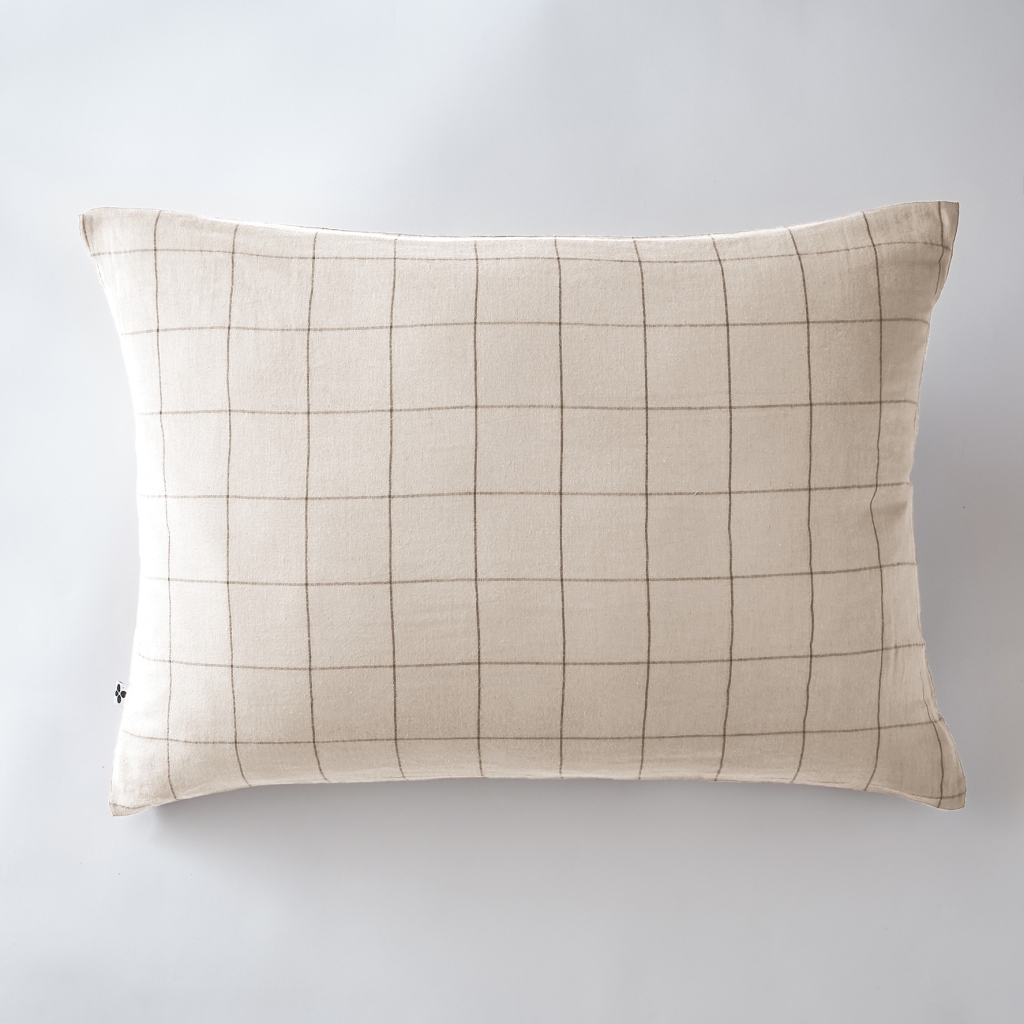 Taie d’Oreiller 50 x 70 cm – Gaze de Coton Tissée – Gaïa Match Pampa