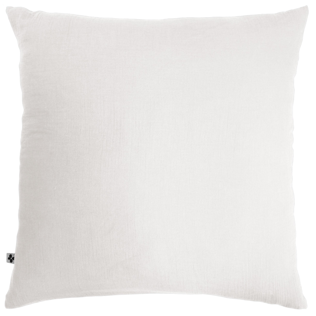 Taie d'oreiller en double gaze de coton – 60 x 60 cm – Gaïa Blanc