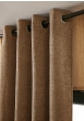 Lot de 2 Rideaux Ultra Occultants Doublés Polaire – Bjorn Camel – 140 x 180 cm