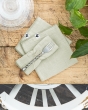 Nappe rectangle 150 x 350 cm + 6 serviettes de table – Double gaze de coton GAÏA Vert d’eau
