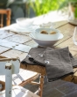 Nappe rectangle 150 x 250 cm + 6 serviettes de table – Double gaze de coton GAÏA Granit