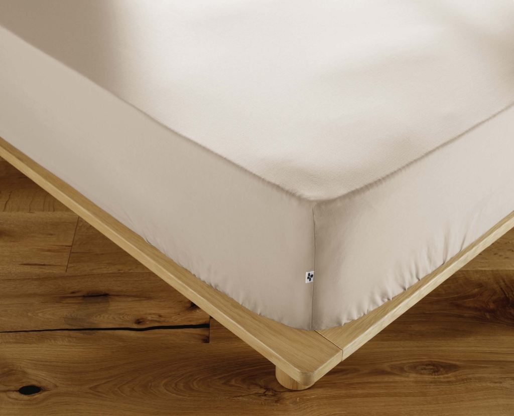 Drap-Housse 140 x 190 cm Percale de Coton 120 Fils Unie PERRINE – Pampa
