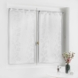 Paire droite passants 2 x 60 x 90 cm voile sable brode edenia Blanc