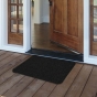 Tapis rectangle 45 x 75 cm anti-poussiere grattoir odin Noir