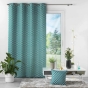 Rideau a oeillets 140 x 260 cm jacquard chenille Mariella Petrole