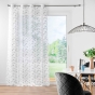 Panneau a oeillets 140 x 240 cm voile sable brode metallise edna Argent