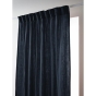 Rideau Galon Fronceur 140 x 240 cm - Double Gaze de Coton - Uni Gaïa Bleu Marine