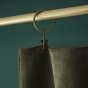 Rideau ajustable + 8 anneaux pince  140 x 270 cm velours de coton César Vert kaki