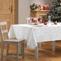 Nappe rectangle 140 x 300 cm jacquard flocons Blanc