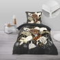 Pack parure de couette enfant  Félina 140 x 200 cm + drap housse 90 x 190 x 30 Blanc
