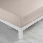 Drap housse 90 x 190 cm bonnet 30 cm Microfibre Oscar Naturel