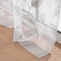 Voilage a oeillets 140 x 240 cm voile sablé  imprimé metallisé Edelia Argent