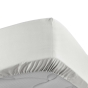 Drap housse 180 x 200 cm bonnet 30 cm percale de coton 78 fils Blanc