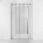 Voilage a oeillets 140 x 240 cm voile sablé brodé Olympia Gris