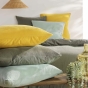 Parure de lit 140 x 200 cm double gaze coton uni 57 fils Angelia Rose