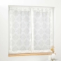 Paire droite passants 2 x 60 x 90 cm voile tisse applique levita Blanc