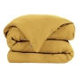 Pack Parure de couette 140x200 cm + Drap housse 90x190 + 1 taie Gaze de coton Bio Jaune