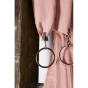 Lot de 2 rideaux 140 x 300 cm réglables double gaze de coton Rose pêche