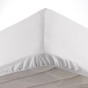 Drap-housse 2 personnes 160 x 200 cm en microfibre unie - Modèle Oscar Blanc