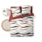 Parure 3 p. 240 x 220 cm polycoton  52 fils Vagueline Rouge