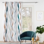 Lot de 2 rideaux a oeillets 140 x 260 cm polyester imprime Lisana