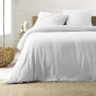 Parure de lit en Gaze de Coton 240 x 260 cm (Blanc)