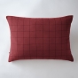 Taie d'oreiller gaze de coton tissée  50 x 70 cm Gaia Match Lie de vin