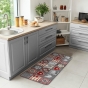 Tapis rectangle 45 x 120 cm mousse imprimee rustico Sans