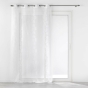 Panneau a oeillets 140 x 240 cm voile sable brode edenia Blanc