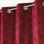 Lot de 2 Rideaux a oeillets 140 x 260 cm 100% occultant/jacquard Lunella Bordeaux