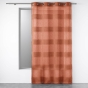 Panneau a oeillets 140 x 280 cm effet lin tisse fils chenille terraza Terracotta