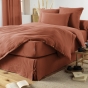 Cache-sommier gaze de coton 90 x 190 cm Gaia terracotta