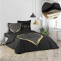 Pack housse de couette 220x240 cm Crazy + drap housse 140x190x30 Noir