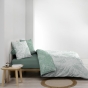 Housse de couette réversible 240 x 220 cm – Coton 57 fils Cassia Sauge