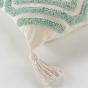 Coussin dehous. compr. pompons 40 x 40 cm coton/polyester tufte athena Sauge