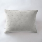 Taie d'oreiller brodée en gaze de coton 50 x 70 cm Gaïa Boho Gris