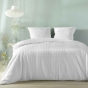 Housse de couette  240 x 220 cm microfibre gaufrée Litea Blanc