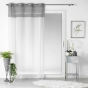 Panneau a oeillets 140 x 280 cm voile sable+top effet lin tisse aloria top Sans