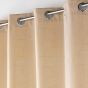 Rideau à œillets grande hauteur 140 x 280 cm - Modèle Louxor Beige