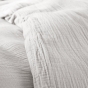 Housse de Couette "Gaze de Coton" 140x200 1 place + Taie d'Oreiller Perle