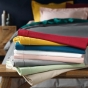 Drap plat 2 pers. 240 x 300 cm coton 57 fils Lina Sauge