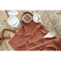 Tablier gaze de coton 45 x 80 cm gaia terracotta Orange